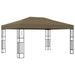 Prieel 3x4 m stof taupe