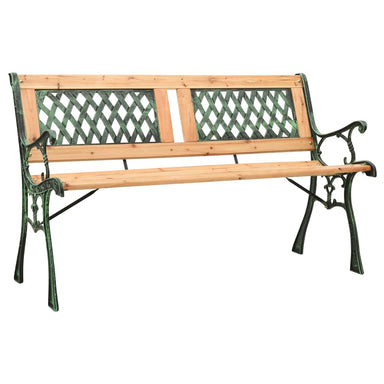 Tuinbank 122 Cm Gietijzer En Massief Vurenhout Kruis