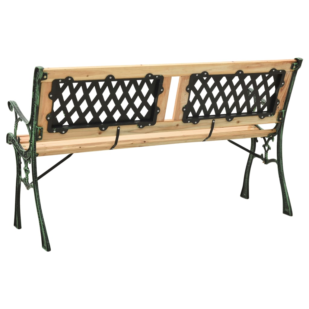 Tuinbank 122 Cm Gietijzer En Massief Vurenhout Kruis
