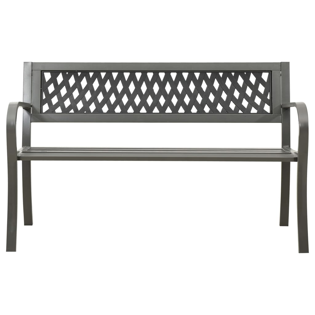 Tuinbank 125 cm staal grijs
