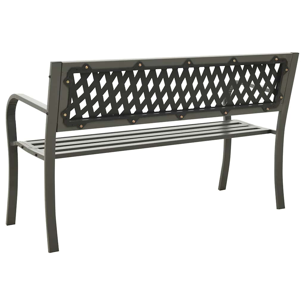 Tuinbank 125 cm staal grijs