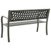 Tuinbank 125 cm staal grijs