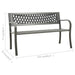 Tuinbank 125 cm staal grijs