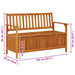 Tuinopbergbank 120 cm massief acaciahout
