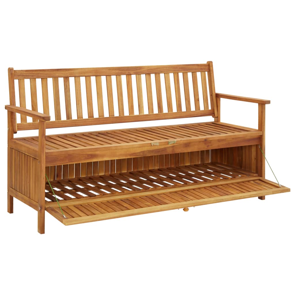 Tuinopbergbank 148 cm massief acaciahout