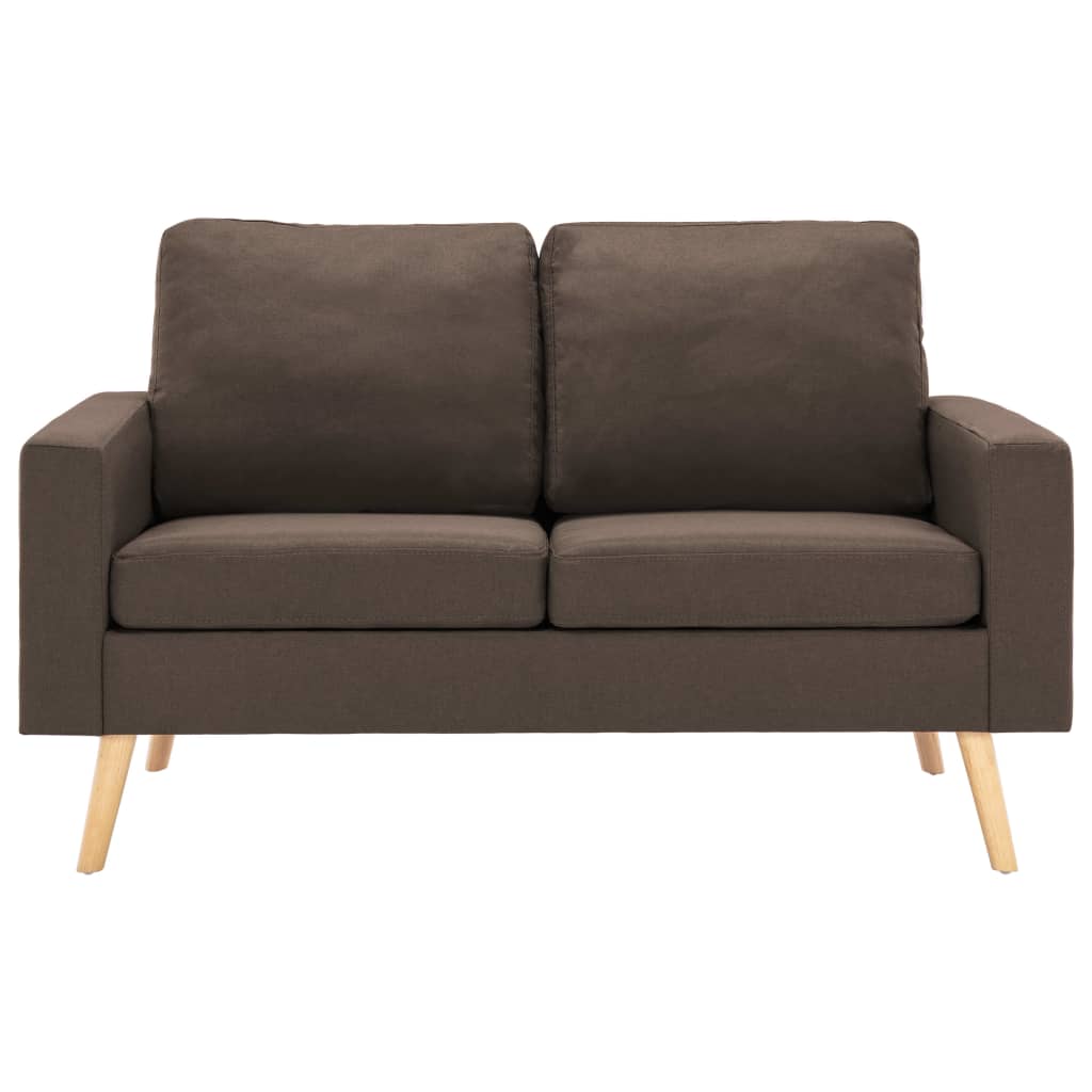 2-delig Bankstel stof bruin