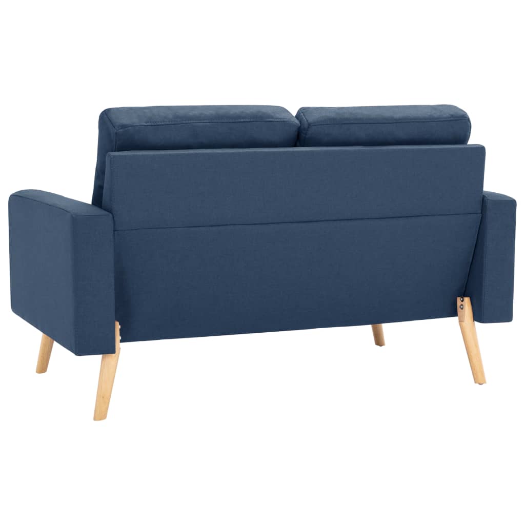 2-delig Bankstel stof blauw