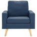 2-delig Bankstel stof blauw