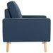 2-delig Bankstel stof blauw