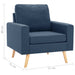 2-delig Bankstel stof blauw