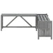 Tuinhoekbank Met Plantenbak 117 Cm Massief Acaciahout Grijs 117 x 117 x 40 cm