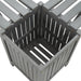 Tuinhoekbank Met Plantenbak 117 Cm Massief Acaciahout Grijs 117 x 117 x 40 cm