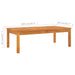 Salontafel 100X50X33 Cm Massief Acaciahout Crème
