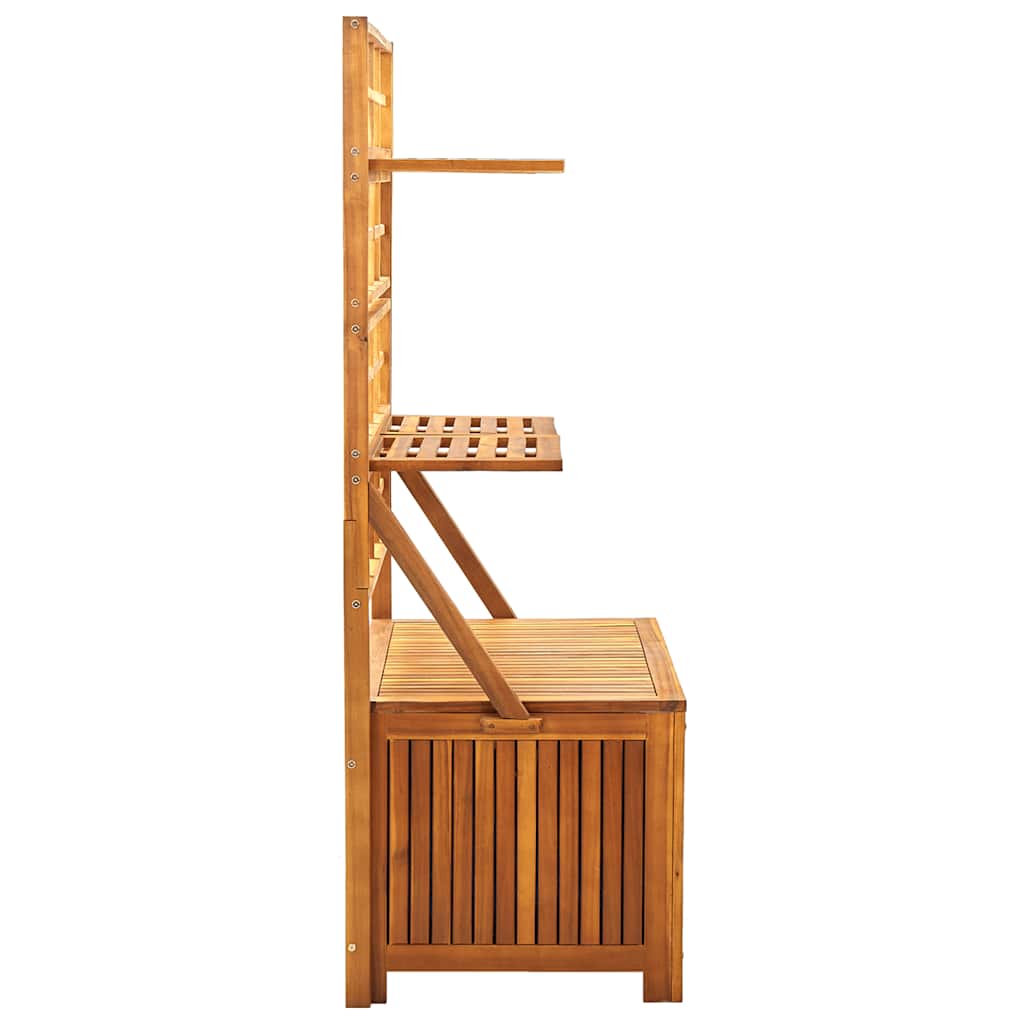 Opbergbox met latwerk 99x55x160 cm massief acaciahout