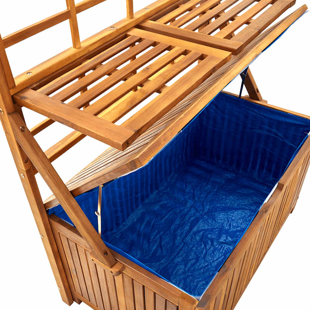 Opbergbox met latwerk 99x55x160 cm massief acaciahout
