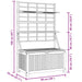Opbergbox met latwerk 99x55x160 cm massief acaciahout