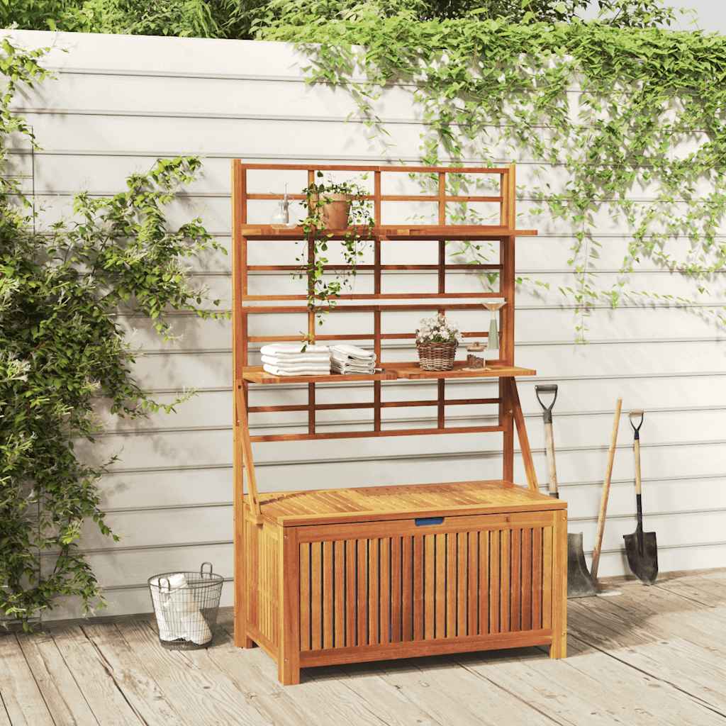 Opbergbox met latwerk 99x55x160 cm massief acaciahout
