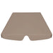 Vervangingsluifel voor schommelbank 150/130x105/70 cm taupe