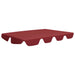 Vervangingsluifel voor schommelbank 150/130x105/70 cm wijnrood