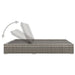 Ligbed tweepersoons poly rattan grijs