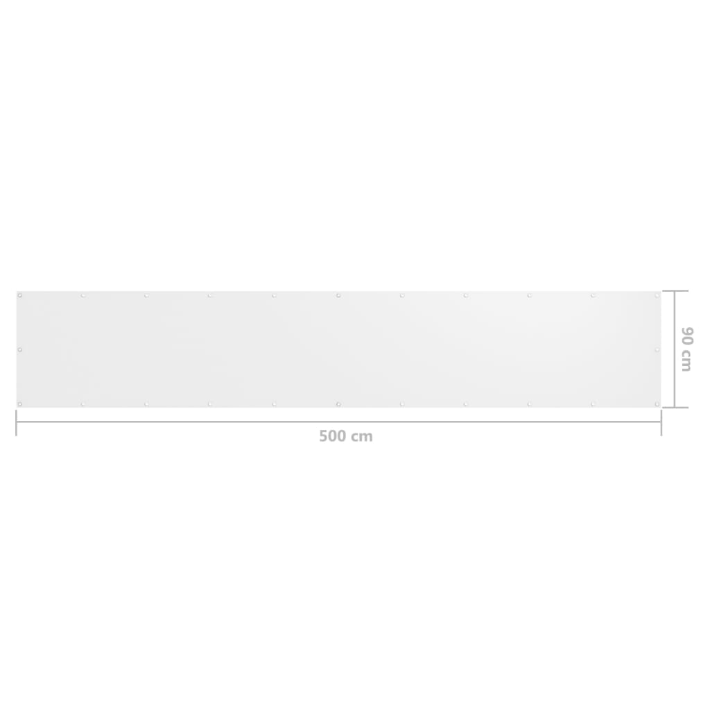 Balkonscherm 90X500 Cm Oxford Stof Wit 90 x 500 cm
