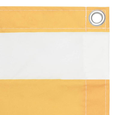 Balkonscherm 120X400 Cm Oxford Stof Wit En Geel 120 x 400 cm white and yellow