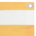 Balkonscherm 120X600 Cm Oxford Stof Wit En Geel 120 x 600 cm white and yellow