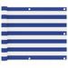 Balkonscherm 75X300 Cm Oxford Stof Wit En Blauw 75 x 300 cm