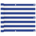 Balkonscherm 75X400 Cm Oxford Stof Wit En Blauw 75 x 400 cm