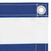 Balkonscherm 90X500 Cm Oxford Stof Wit En Blauw 90 x 500 cm