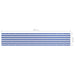 Balkonscherm 90X500 Cm Oxford Stof Wit En Blauw 90 x 500 cm
