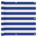 Balkonscherm 90X600 Cm Oxford Stof Wit En Blauw 90 x 600 cm