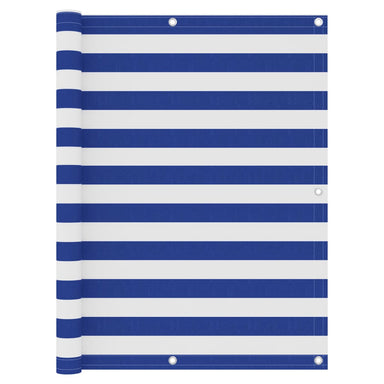 Balkonscherm 120X300 Cm Oxford Stof Wit En Blauw 120 x 300 cm