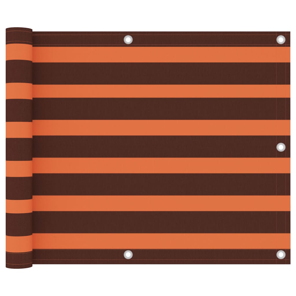 Balkonscherm 75X400 Cm Oxford Stof Oranje En Bruin 75 x 400 cm