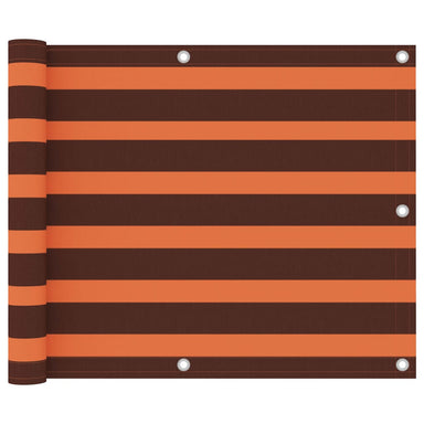 Balkonscherm 75X500 Cm Oxford Stof Oranje En Bruin 75 x 500 cm