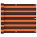 Balkonscherm 75X500 Cm Oxford Stof Oranje En Bruin 75 x 500 cm