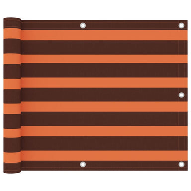 Balkonscherm 75X600 Cm Oxford Stof Oranje En Bruin 75 x 600 cm