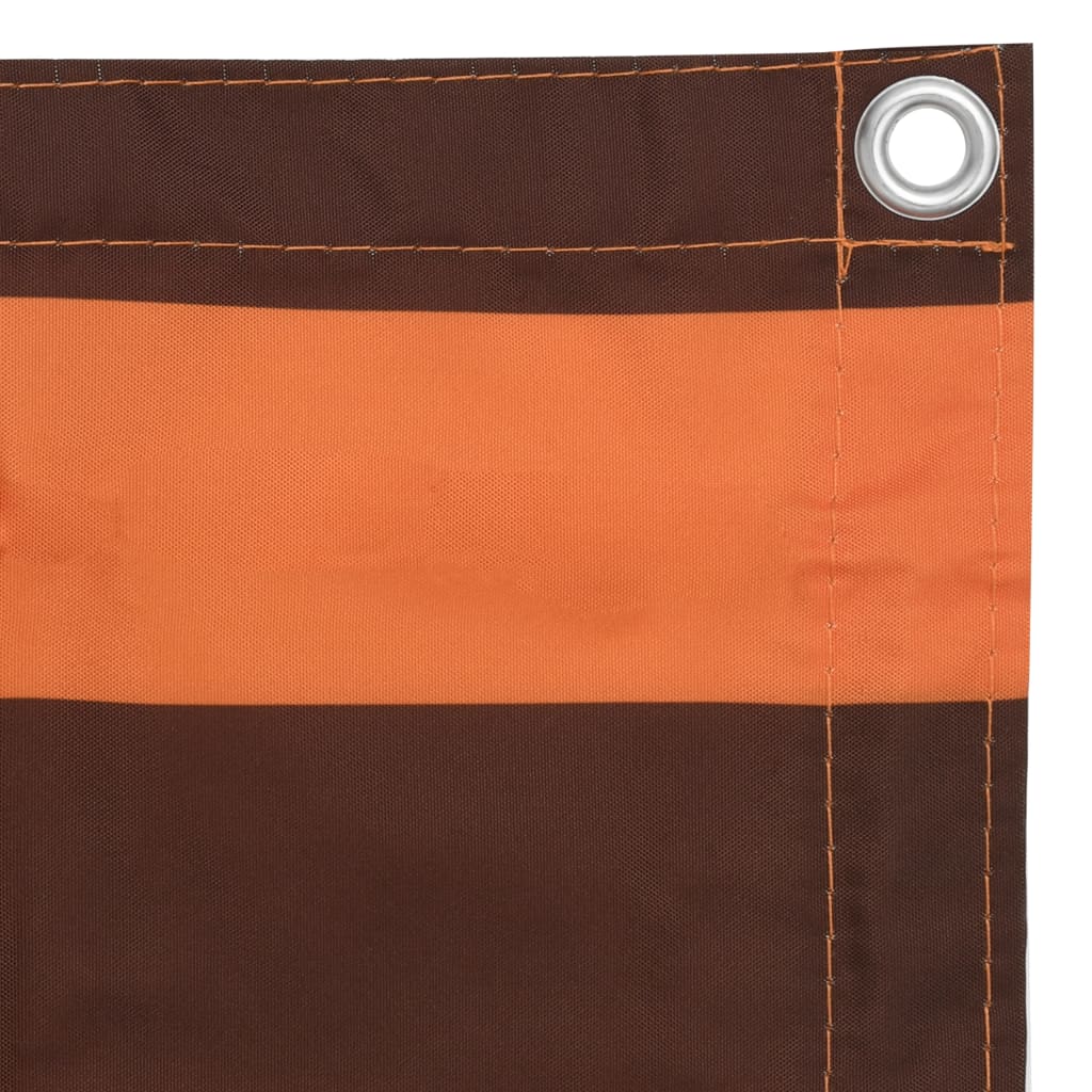 Balkonscherm 75X600 Cm Oxford Stof Oranje En Bruin 75 x 600 cm
