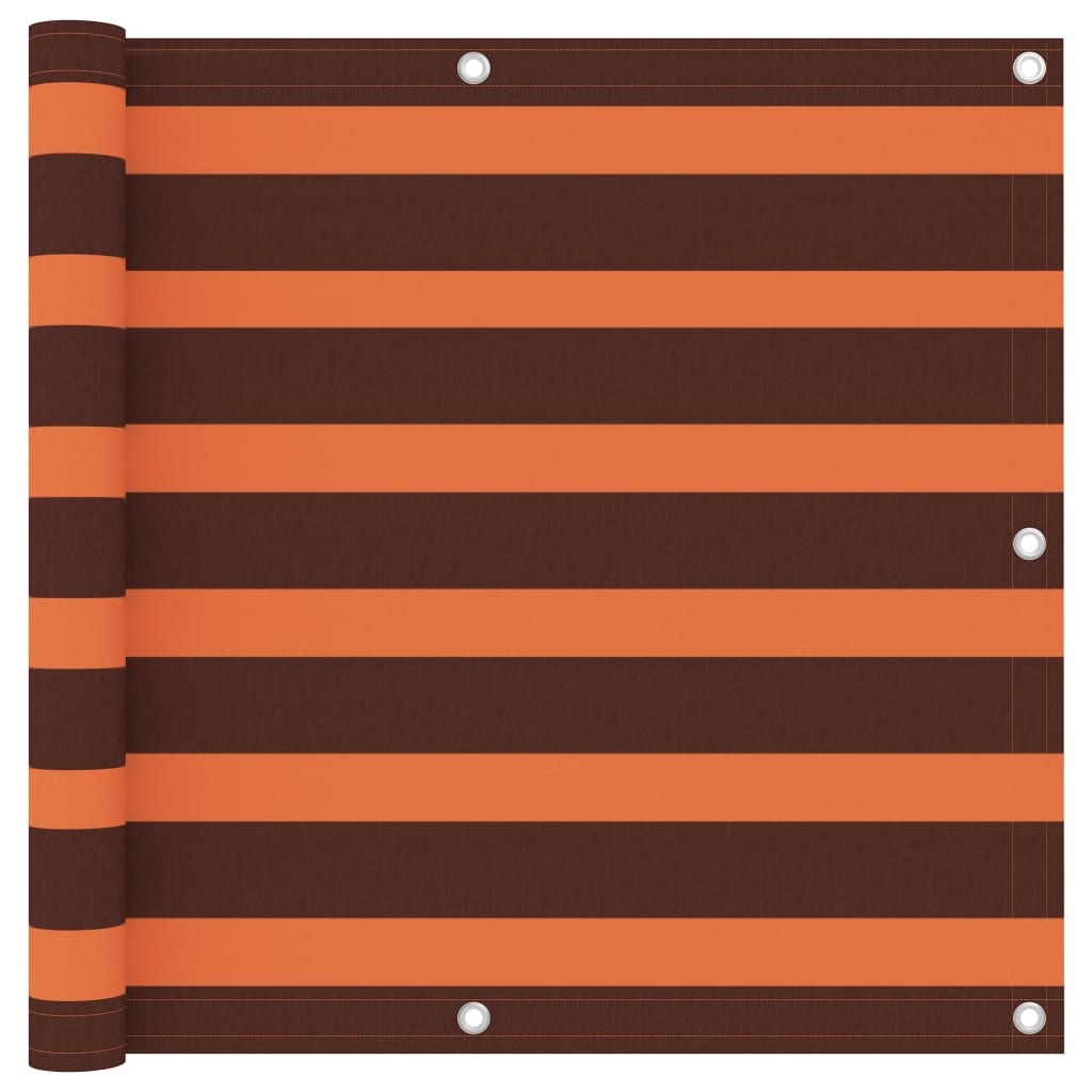 Balkonscherm 90X300 Cm Oxford Stof Oranje En Bruin 90 x 300 cm