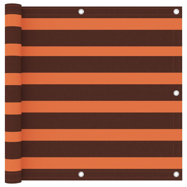 Balkonscherm 90X300 Cm Oxford Stof Oranje En Bruin 90 x 300 cm