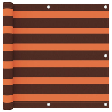 Balkonscherm 90X400 Cm Oxford Stof Oranje En Bruin 90 x 400 cm
