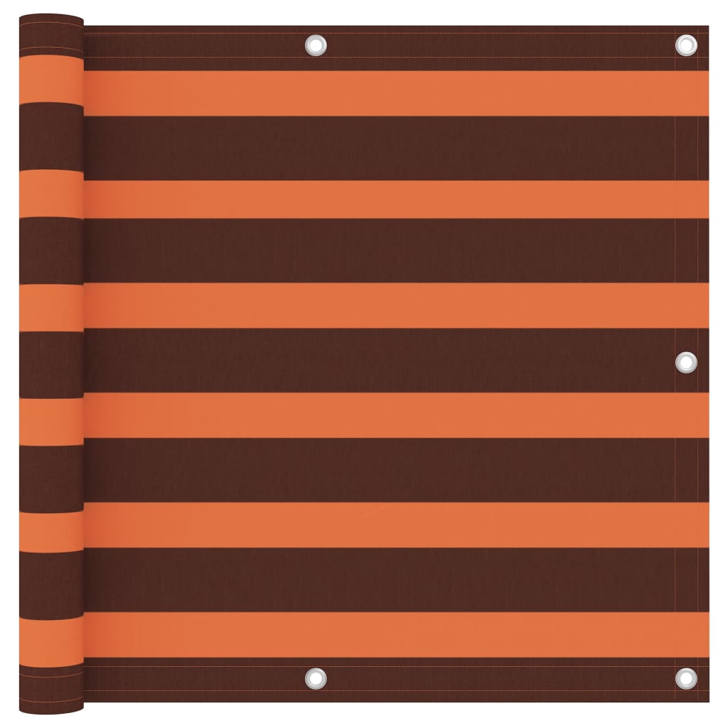 Balkonscherm 90X500 Cm Oxford Stof Oranje En Bruin 90 x 500 cm