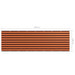 Balkonscherm 120X400 Cm Oxford Stof Oranje En Bruin 120 x 400 cm
