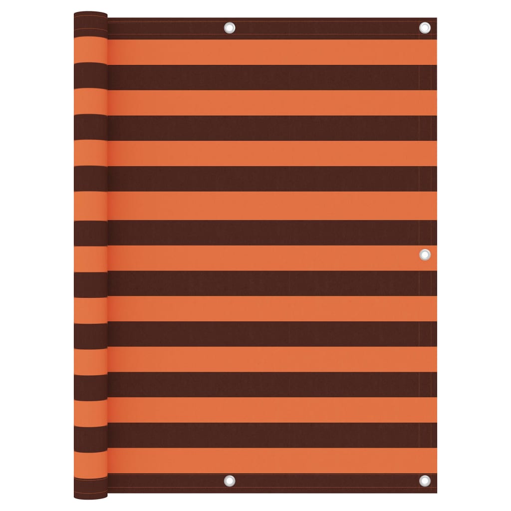 Balkonscherm 120X600 Cm Oxford Stof Oranje En Bruin 120 x 600 cm