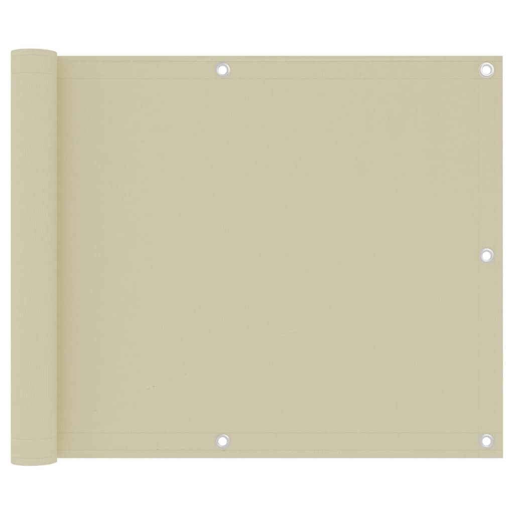 Balkonscherm 75X500 Cm Oxford Stof Crème 75 x 500 cm