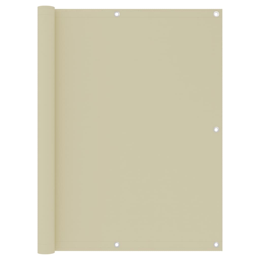Balkonscherm 120X500 Cm Oxford Stof Terracotta 120 x 500 cm Crème