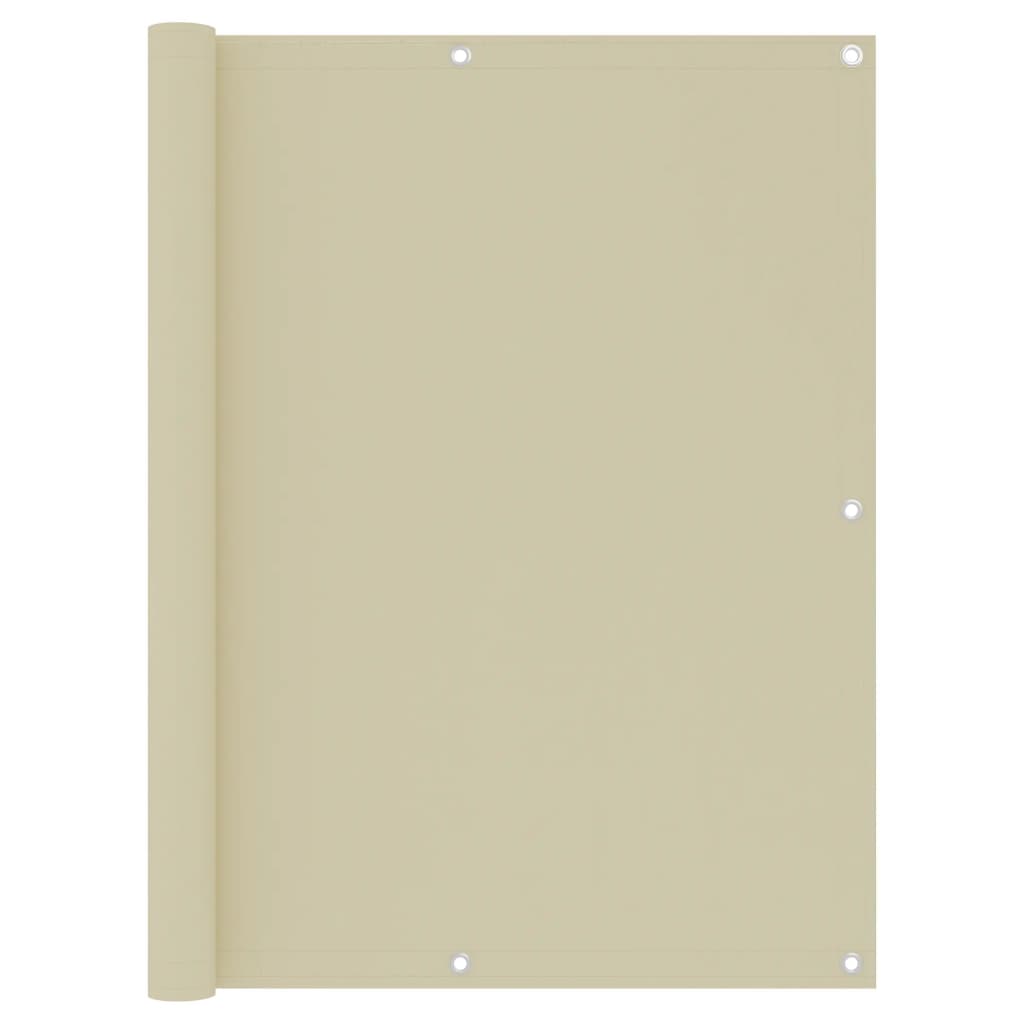 Balkonscherm 120X600 Cm Oxford Stof Crème 120 x 600 cm
