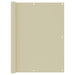 Balkonscherm 120X600 Cm Oxford Stof Crème 120 x 600 cm