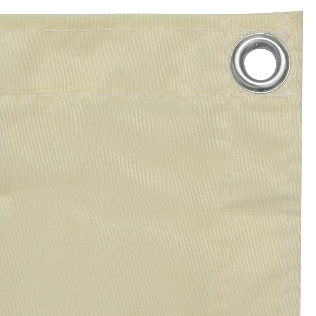 Balkonscherm 120X600 Cm Oxford Stof Crème 120 x 600 cm