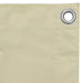 Balkonscherm 120X600 Cm Oxford Stof Crème 120 x 600 cm